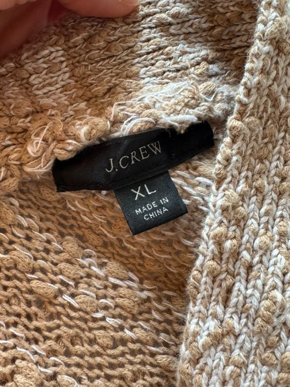J.Crew Reversible Space-Dyed Cardigan — Size XL — 100% Cotton